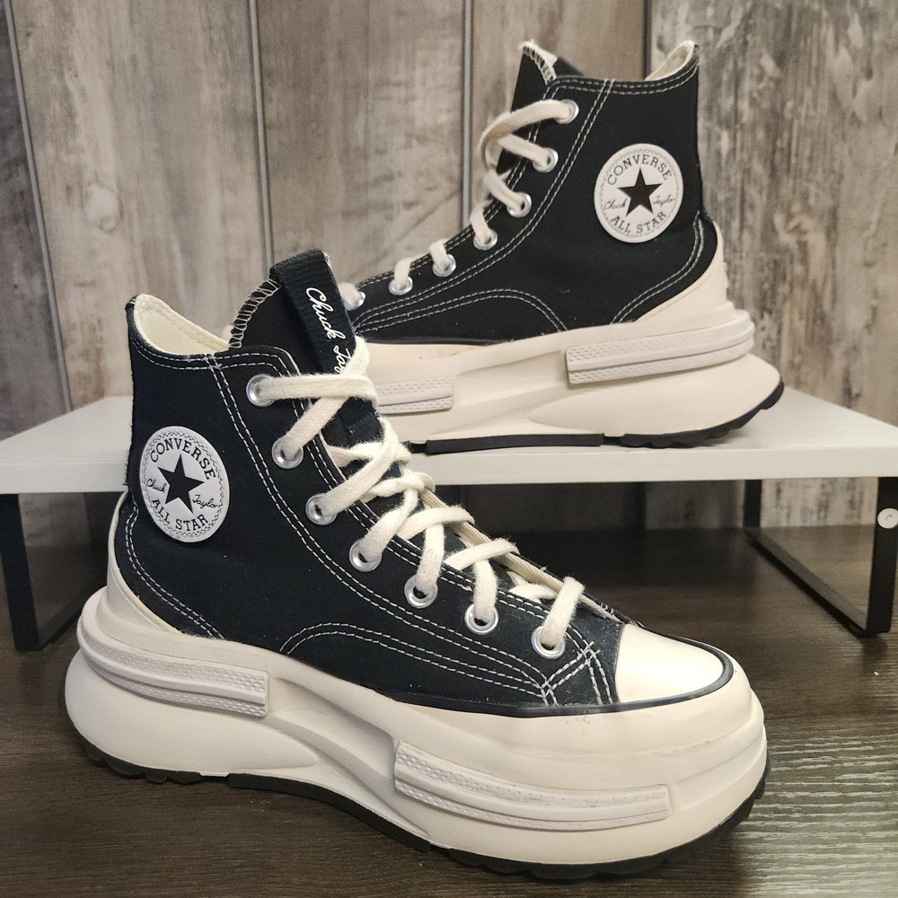 Converse Run Star Legacy CX Hi Top Platform Shoes Womens 6 Men's 4.5 Black White